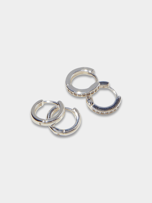 Women's Cotton On Silver 2Pk Small Earrings