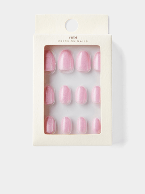 Cotton On Soft Pink Glitter Press On Nails