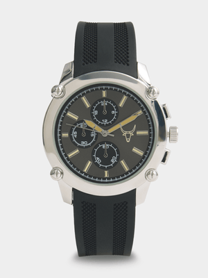 Exact Men's Black Silicone Watch