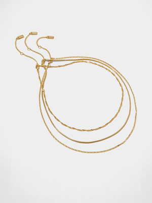 Women's Cotton On Gold 3Pk Fine Chain Necklace