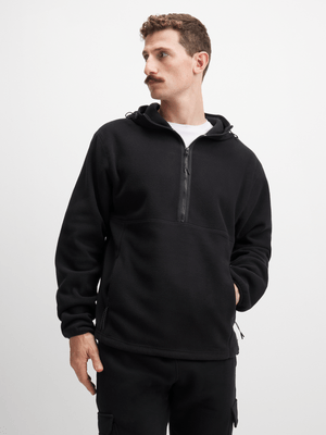 TS Mens Dri-Tech 1/2 Zip Micro Fleece Black Sweat