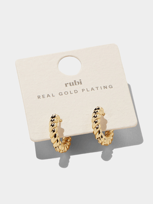 Women's Cotton On Gold Small Hoop Earrings