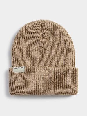 Men's Relay Jeans Basic Ribbed Beige Beanie