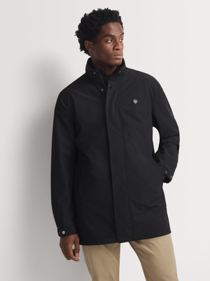 Fabiani Men's Black Tech Overcoat