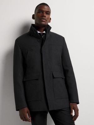 Fabiani Men's Smart Charcoal Car Coat