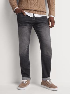 Fabiani Men's Dark Grey Denim Jean