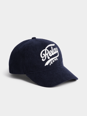 Relay Jeans Men's Cord Dad Navy Peak  Cap
