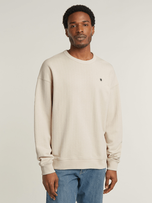 G-Star Men's Knolling Back Graphic White Sweater