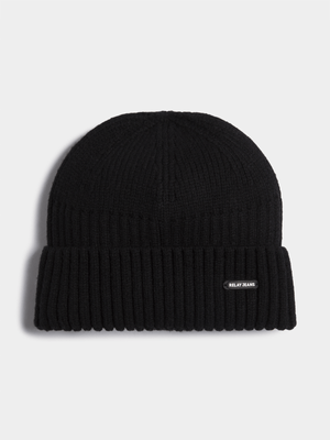 Men's Relay Jeans Micro Black Beanie