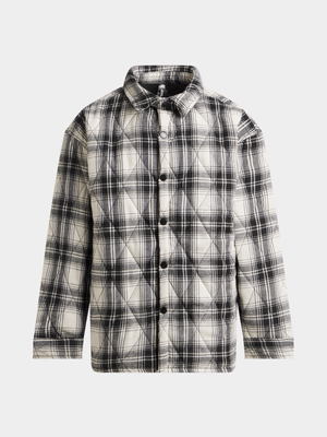 Jet Teen Boys Black/Milk Quilted Shacket