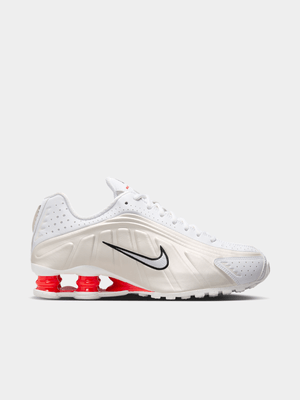Nike Junior Shox R4 White/Red Sneaker