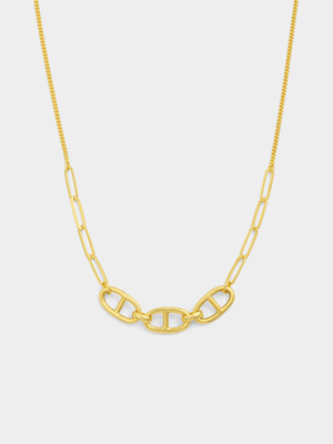 Yellow Gold Vermeil Flat Anchor Necklet