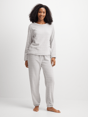 Jet Women's Grey Embossed PJ Set