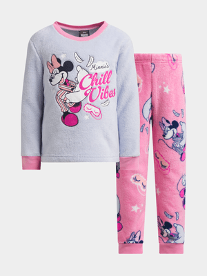 Jet Younger Girls Blue & Pink Minnie PJ Set
