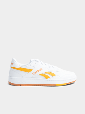 Mens Reebok BB1000 White Orange Sneaker