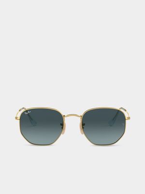 Ray-Ban Gold Hexagonal Sunglasses