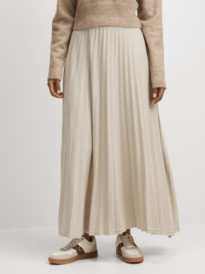 Jet Women's Oatmeal Pleated Skirt