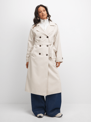 Jet Women's Light Stone Longer Length Trench Coat