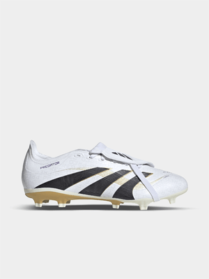 adidas Mens Predator League Fold-Over Tongue FG/MG White/Gold Boots