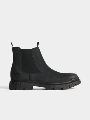 Men's Relay Jeans Distressed Chelsea Black Boot
