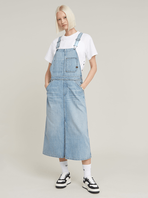 G-Star Women's Midi Dungaree Light Blue Dress
