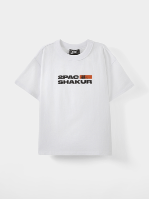 Cotton On Boy White 2Pac Short Sleeve T-Shirt
