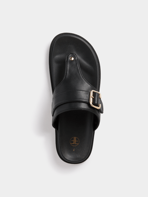 Buckle Detail Moulded Thongs