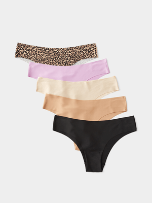 Women's Cotton On Multi The Invisible Cheeky Brief 5Pk