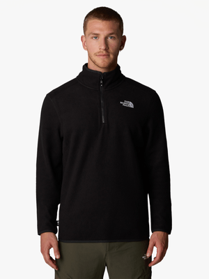 Men's The North Face Black 100 Glacier 1/4 Zip Jacket