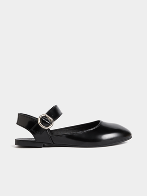 Jet Women's Black Buckle Ankle Pump