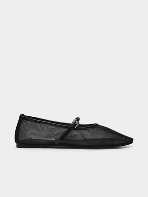 Women's Steve Madden Black Mash Flats