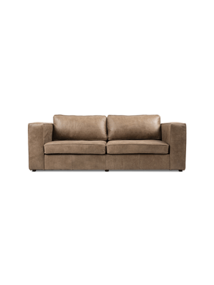 Huxley 3 Seater Couch Kalahari Leather Taupe