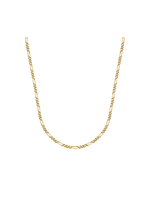 Yellow Gold & Sterling Silver Figaro Chain
