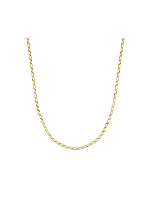 Yellow Gold & Sterling Silver Long Link Curb Chain