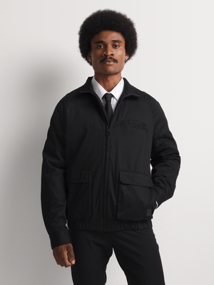 Markham Men's Cotton Black Harrington Jacket