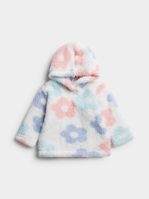 Jet Toddler Girl Multifloral Floral Sherpa  Hoodie