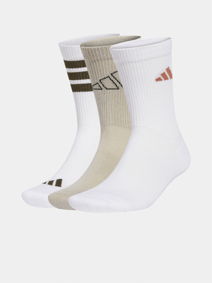 adidas 3-Pack Logo Wonder Alumina/White Socks