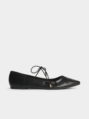 Exact Women's Black Pointy Pumps