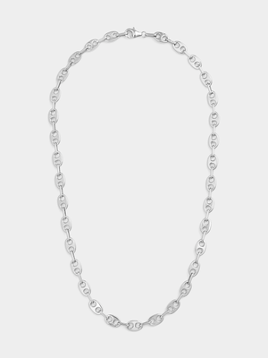 Sterling Silver Puffed Anchor Link Chain