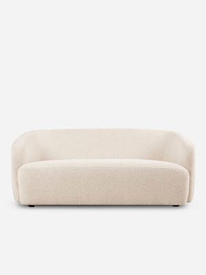 Pale 2 Seater Boucle Couch