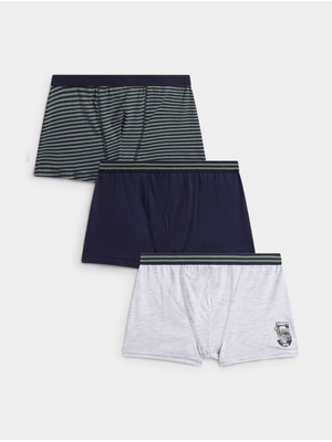 Jet Older Boys Multicolour 3 Pack Bodyshorts
