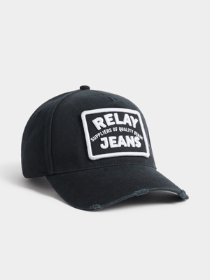 Relay Jeans Men's Black Peak Cap