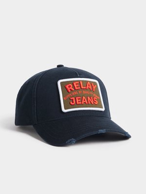 Relay Jeans Men's Garage Navy/Orange Peak Cap