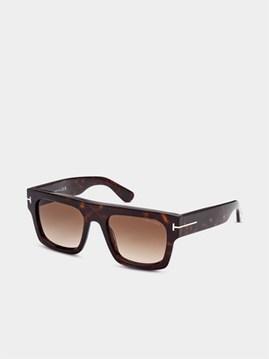 Tom Ford Dark Havana 53 Sunglasses & Case