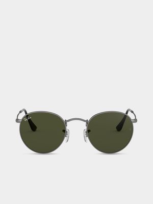 Ray-Ban Grey  Round Metal Sunglasses