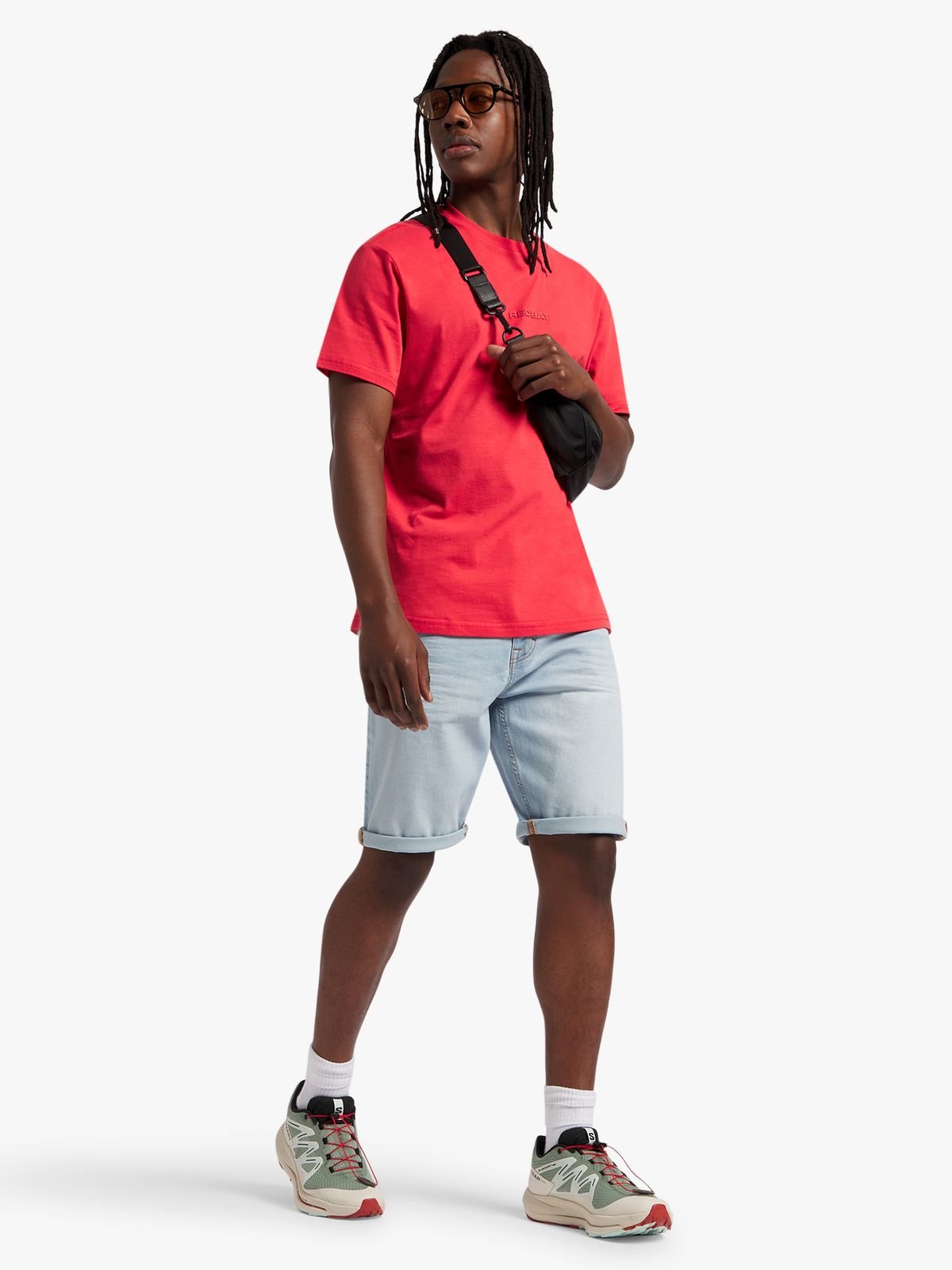 Redbat Men's Light Wash Denim Shorts Bash