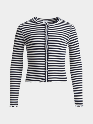 Girls Stripe Cardigan