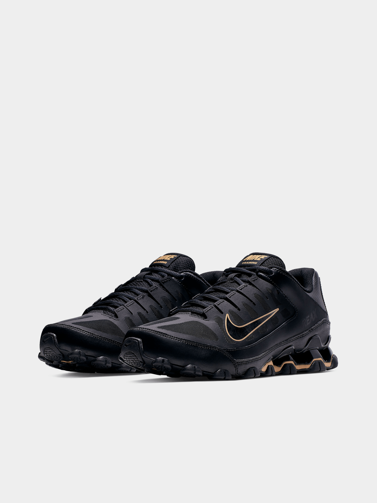 nike reax 8 black gold