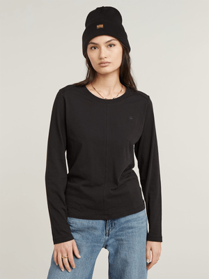 G-Star Women's Front Seam Dark Black Top