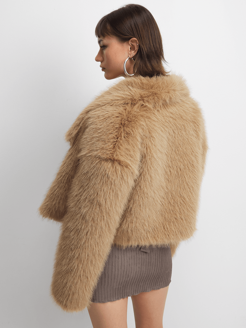 Luan POODLE FUR COAT ボアジャケット ブラウン Luan POODLE FUR COAT ボアジャケット ブラウン